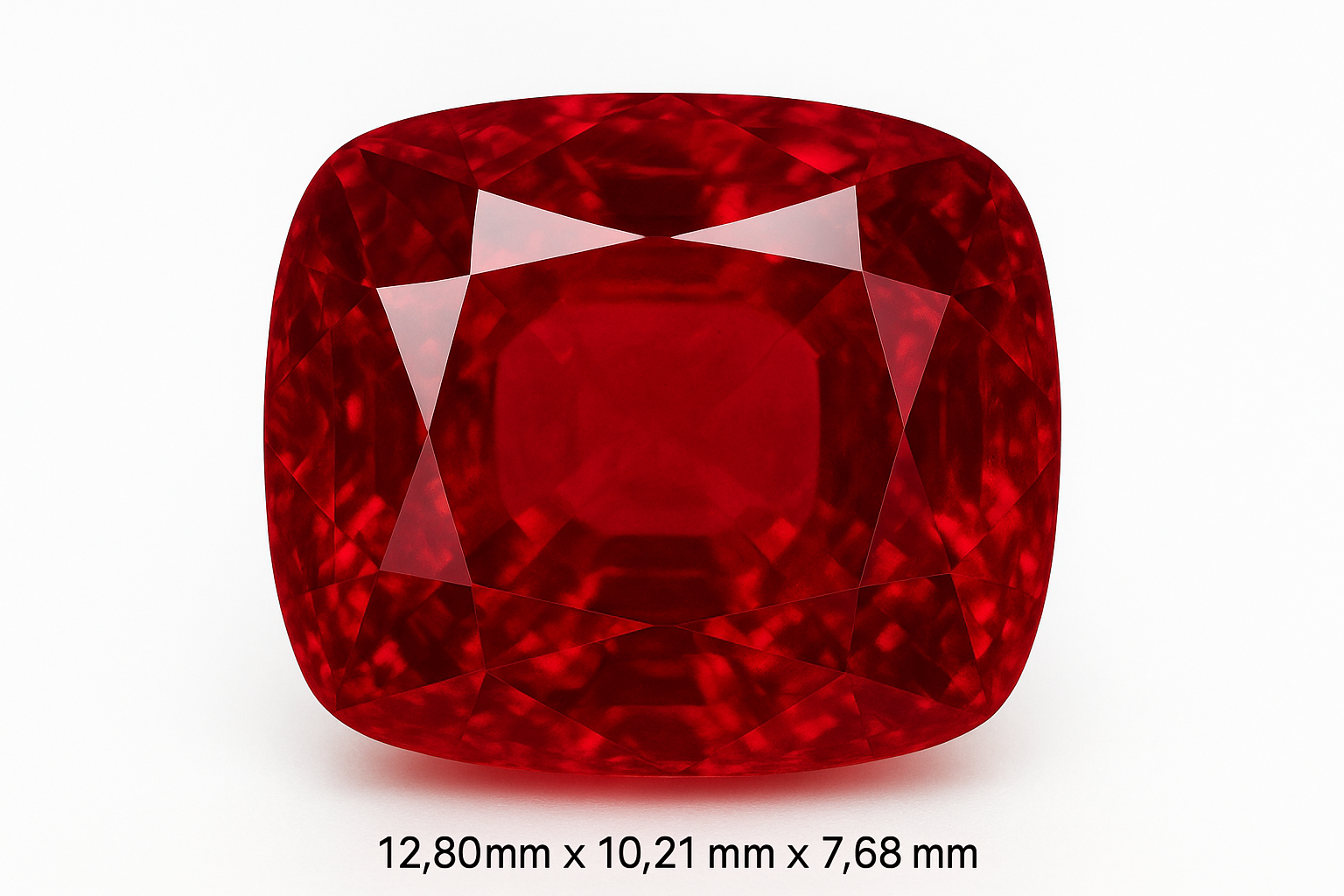 image ruby 10.12 carats Cussion 12.80mmX10.21mmX7.68mm